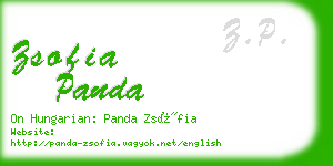 zsofia panda business card